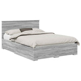 Bed Frame with Drawer Grey Sonoma 160 x 200 cm Engineered Wood 3408243