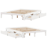 Bed Frame with Drawers without Mattress White 120x200 cm 3301947