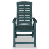 Reclining Folding Chairs 6 pcs Plastic Green 275070