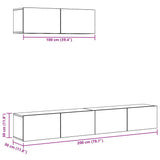 3 Piece TV Cabinet Set Wall-mounted Artisan Oak Engineered Wood 3329206