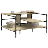 Coffee Table Sonoma Oak 100x100x48.5 cm Engineered Wood 842312