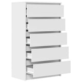 Drawer Cabinet White 60x36x103 cm Engineered Wood 823016
