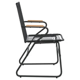 Garden Chair Set of 2 Black 312173