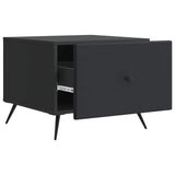 Coffee Table with Drawer Black 49 x 50 x 40 cm Engineered Wood 895656