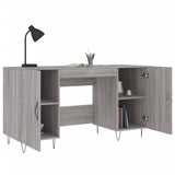 Desk Grey Sonoma 140x50x75 cm Engineered Wood 829546