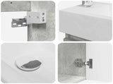 Bathroom Vanity Unit with Tap Concrete Grey 45.5 x 22.5 x 84 cm 889504