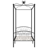 Bed Frame Black Metal, Plywood Single Classic/Traditional 284474