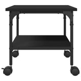 Printer Stand 2-Tier Black 50x40x38 cm Engineered Wood 842281