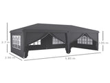 3 x 6 m Garden Pop Up Gazebo, Wedding Party Tent Marquee, Water Resistant Awning Canopy with T3398P315327