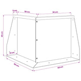 Retaining Wall 50 x 50 x 40 cm Galvanised Steel Silver 8015181