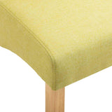 Dining Chairs 4 pcs Green Fabric 249278