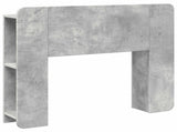 Headboard Cabinet with Storage Concrete Grey Engineered Wood 8001195