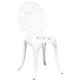 Garden Bistro Set 3 pcs White Aluminium 42002388
