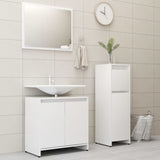 3 Piece Bathroom Furniture Set White Engineered Wood 3056925