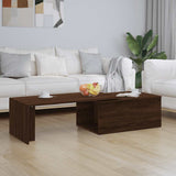 Coffee Table Brown Oak 150x50x35 cm Engineered Wood 815470