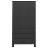 Industrial Wardrobe Black 90x50x180 cm Metal 339613