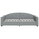 Day Bed without Mattress Light Grey 90x190 cm Single Fabric 354196