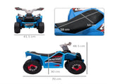 6V Quad Bike with Wear-Resistant Wheels, Forward Backward Function, for Ages 18-36 Months, Blue T3398P422371