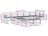 Outdoor Sofa Set 9 pcs Natural Solid Acacia Wood 3366612