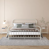 Bedside Cabinets 2 pcs White and Transparent Metal and Glass 325102