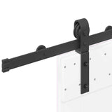 Sliding Door Hardware Kit 200 cm Steel Black 4009745