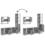 4 Piece Bathroom Furniture Set Grey Sonoma Engineered Wood 3214688