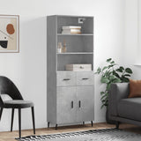 Highboard Concrete Grey 69.5x34x180 cm Engineered Wood 3200533