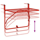Balcony Table Red 60x40 cm Steel 340919