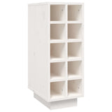 ZNTS Wine Cabinet White 23x34x61 cm Solid Wood Pine 820972