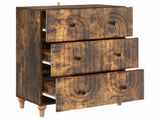 Drawer Cabinet Smoked Oak 66 x 34.5 x 90 cm Engineered Wood 894150