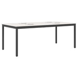 Dining Table White 200 x 100 x 75 cm Solid Pine Wood 3416326