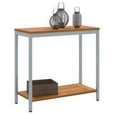 Outdoor Table with Storage Natural and Grey 80 x 35 x 75 cm 4010608
