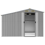 Garden Shed Grey 277x279x179 cm Galvanised Steel 3188290