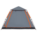 Camping Tent Dome 5-Person Grey and Orange Quick Release 4004148
