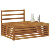 Outdoor End sofa Natural 115 x 83 x 73 cm Solid Acacia Wood 900572