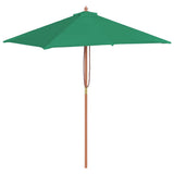 Garden Parasol Green Fabric, Laminated bamboo, Hardwood 150x200 cm 44534