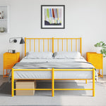 ZNTS Bedside Cabinets 2 pcs Mustard Yellow 36x39x60.5 cm Steel 846465