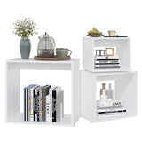 Nesting Tables 3 pcs White Engineered Wood 808576