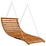 313939 Swing Bed Solid Bent Wood with Teak Finish 115x147x46 cm