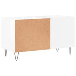 ZNTS Record Cabinet High Gloss White 85x38x48 cm Engineered Wood 831702