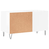ZNTS Record Cabinet High Gloss White 85x38x48 cm Engineered Wood 831702