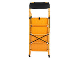 Iron 4-step step ladder with handrails ginger 96373453