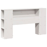 Bookcase Bed without Mattress White 135x190 cm Double Solid Wood Pine 3321847
