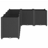 Garden Planter Black 160x120x53 cm PP 367863
