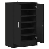 Shoe Cabinet Black 60x35x92 cm Engineered Wood 808928