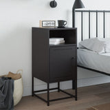 Bedside Cabinet Black 36x39x78 cm Steel 846566