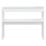 808323 Console Table White 102x30x80 cm Engineered Wood