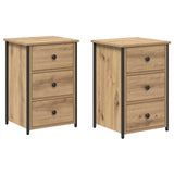 Bedside Cabinet 2 pcs Brown 40 x 36 x 60 cm Solid Reclaim Wood 871260