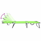 Folding Sun Lounger Folding Green 188 x 57 x 86.5 cm Polyester 42003144