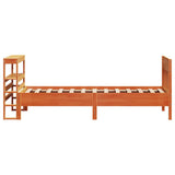 Bed Frame without Mattress Wax Brown 100x200 cm Solid Wood Pine 3306272